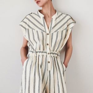 ZARA SPRING STRIPED ROMPER NWT